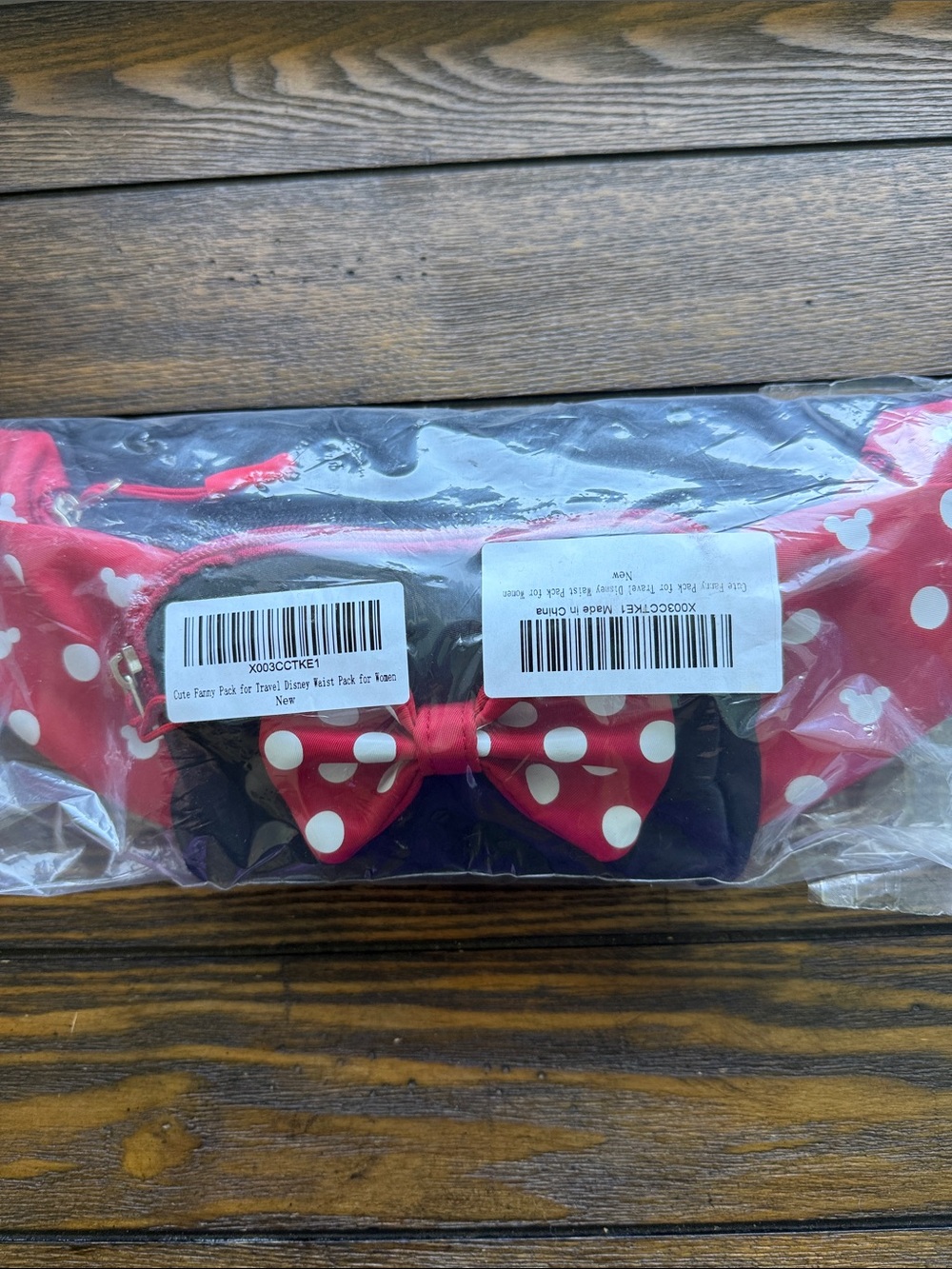 Disney Red Polka Dot Bow Fanny Pack - Classic Minnie-Inspired Style